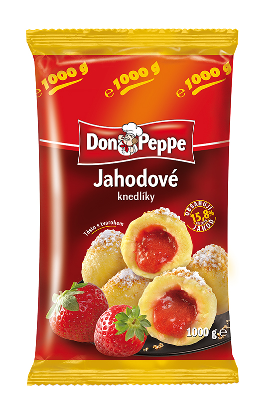 DON PEPPE Knedlíky tvarohové jahodové mraž. 1 kg