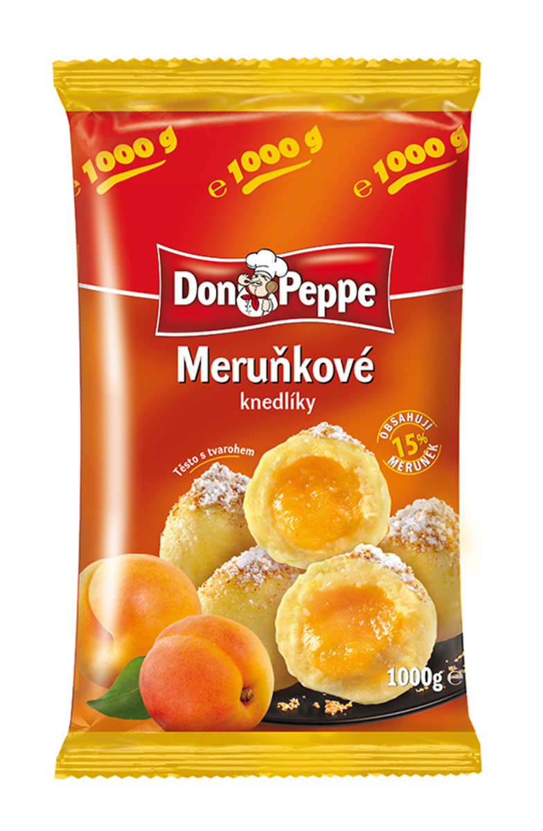 DON PEPPE Knedlíky tvarohové meruňkové mraž. 1 kg