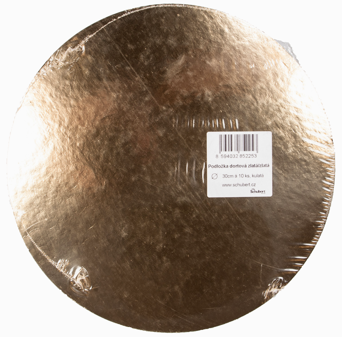 Podložka dortová kulatá 30 cm zlatá 10 ks