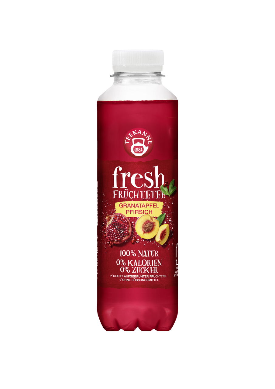 TEEKANNE Fresh Granátové jablko broskev ledový čaj 6 x 500 ml PET