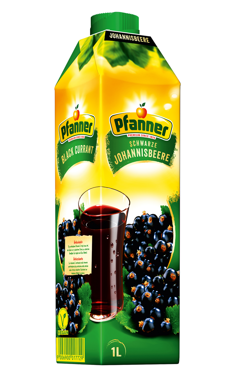 Pfanner Nektar černý rybíz 25 % 1 l