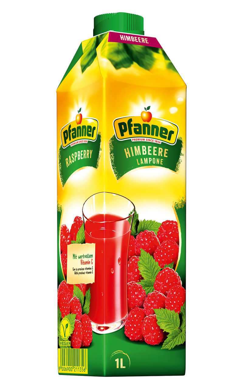 Pfanner Nektar malina 20% 1 l