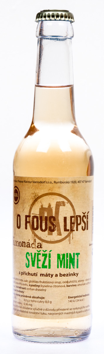 Kocour svěží mint limonáda 330 ml vratná láhev
