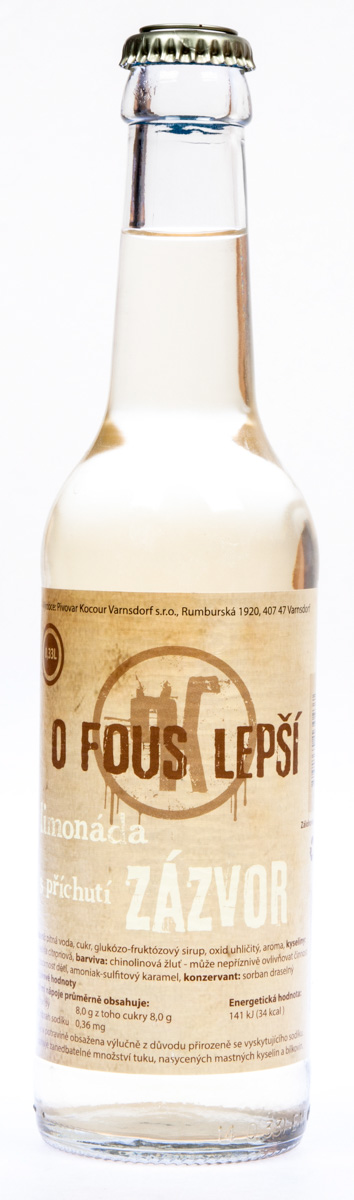 Kocour zázvor limonáda 330 mlvratná láhev