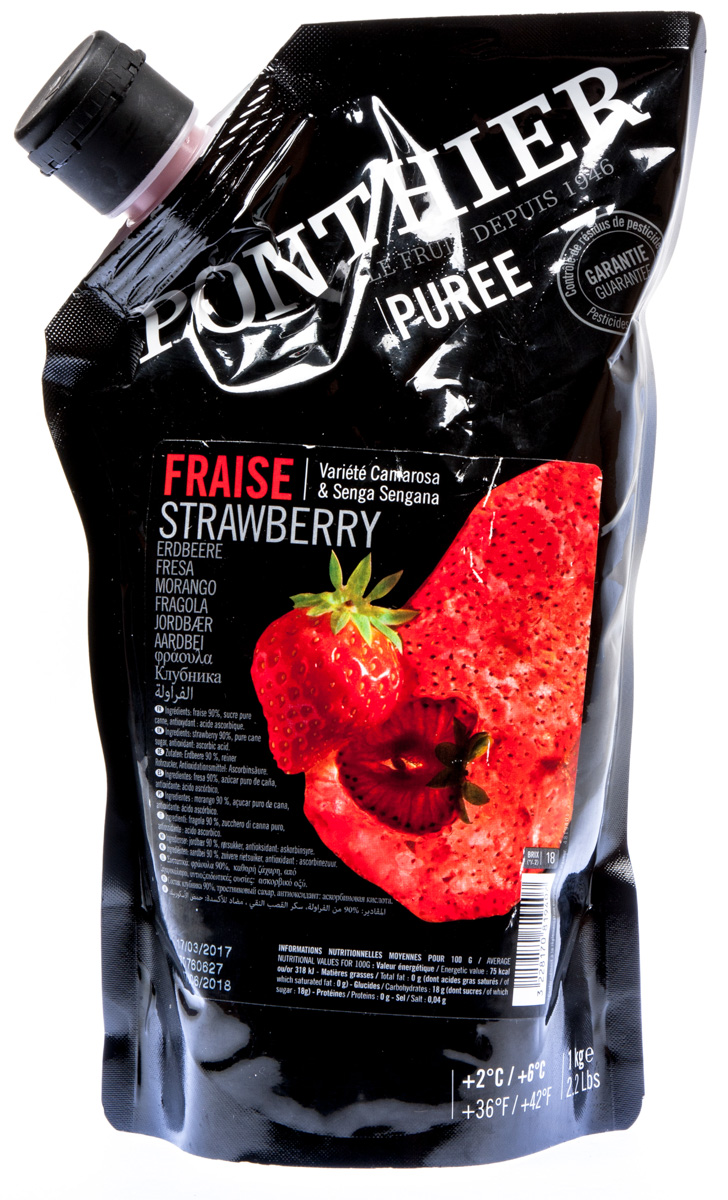 PONTHIER Pyré ovocné jahoda chlaz. 1 kg