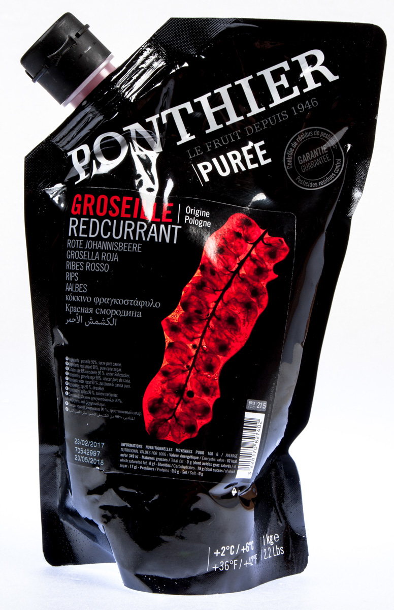 PONTHIER Pyré ovocné červený rybíz chlaz. 1 kg