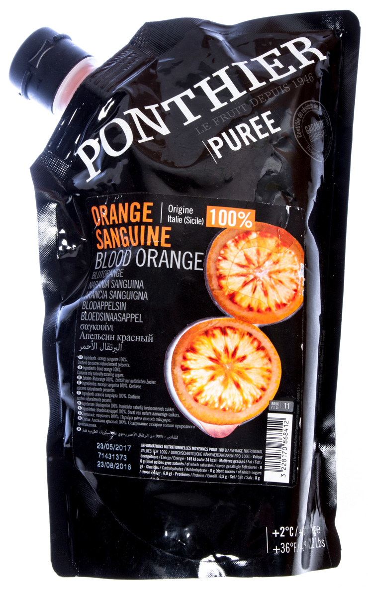 PONTHIER Pyré ovocné červený pomeranč chlaz. 1 kg