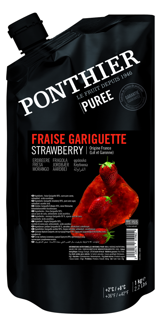 PONTHIER Pyré ovocné jahoda Gariguette chlaz. 1 kg