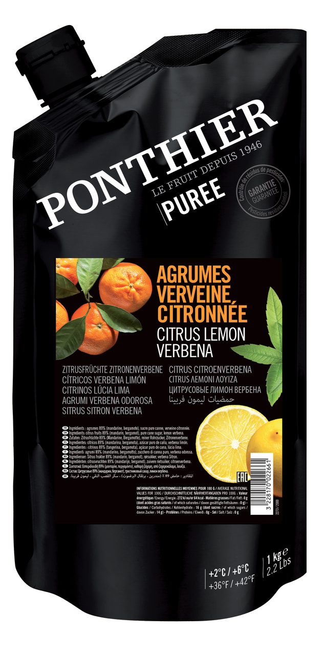 PONTHIER Pyré ovocné citrus Verbena chlaz. 1 kg