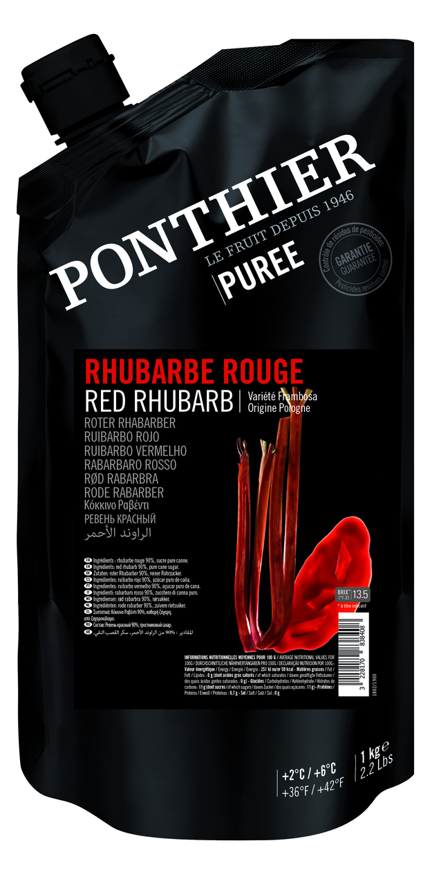 PONTHIER Pyré zeleninové rebarbora chlaz. 1 kg