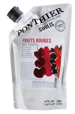 PONTHIER Pyré Coulis červené ovoce mix chlaz. 1 kg