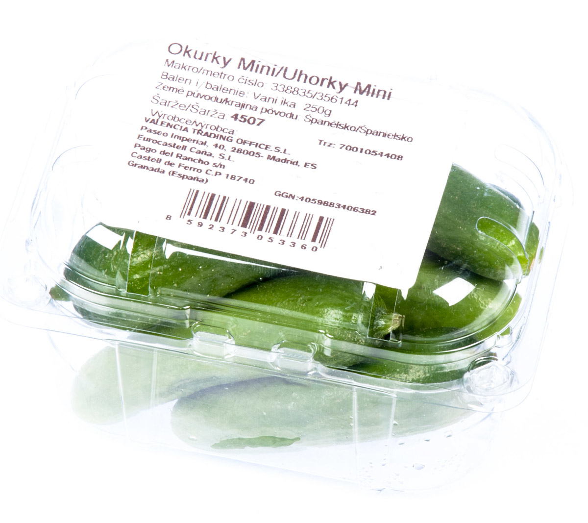 Okurky mini čerstvé 250 g