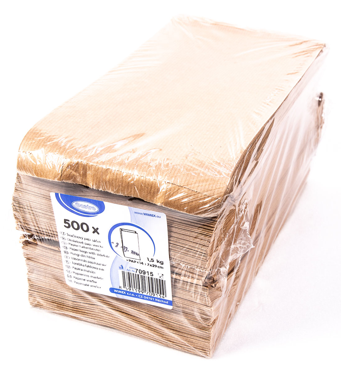 Svačinové sáčky papírové hnědé 1,5 kg 500 ks