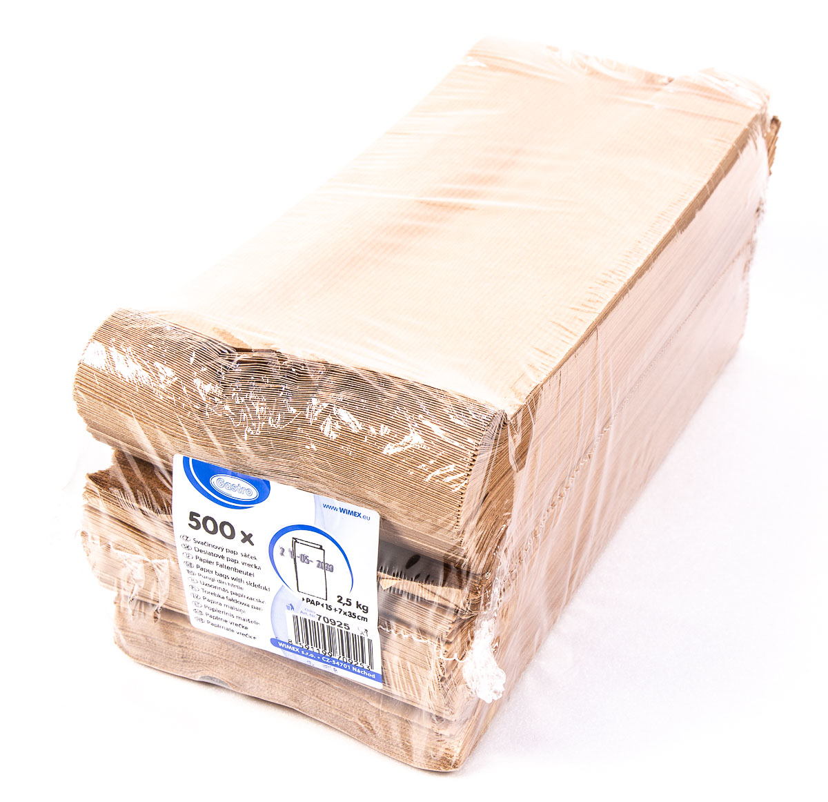 Svačinové sáčky papírové hnědé 2,5 kg 500 ks