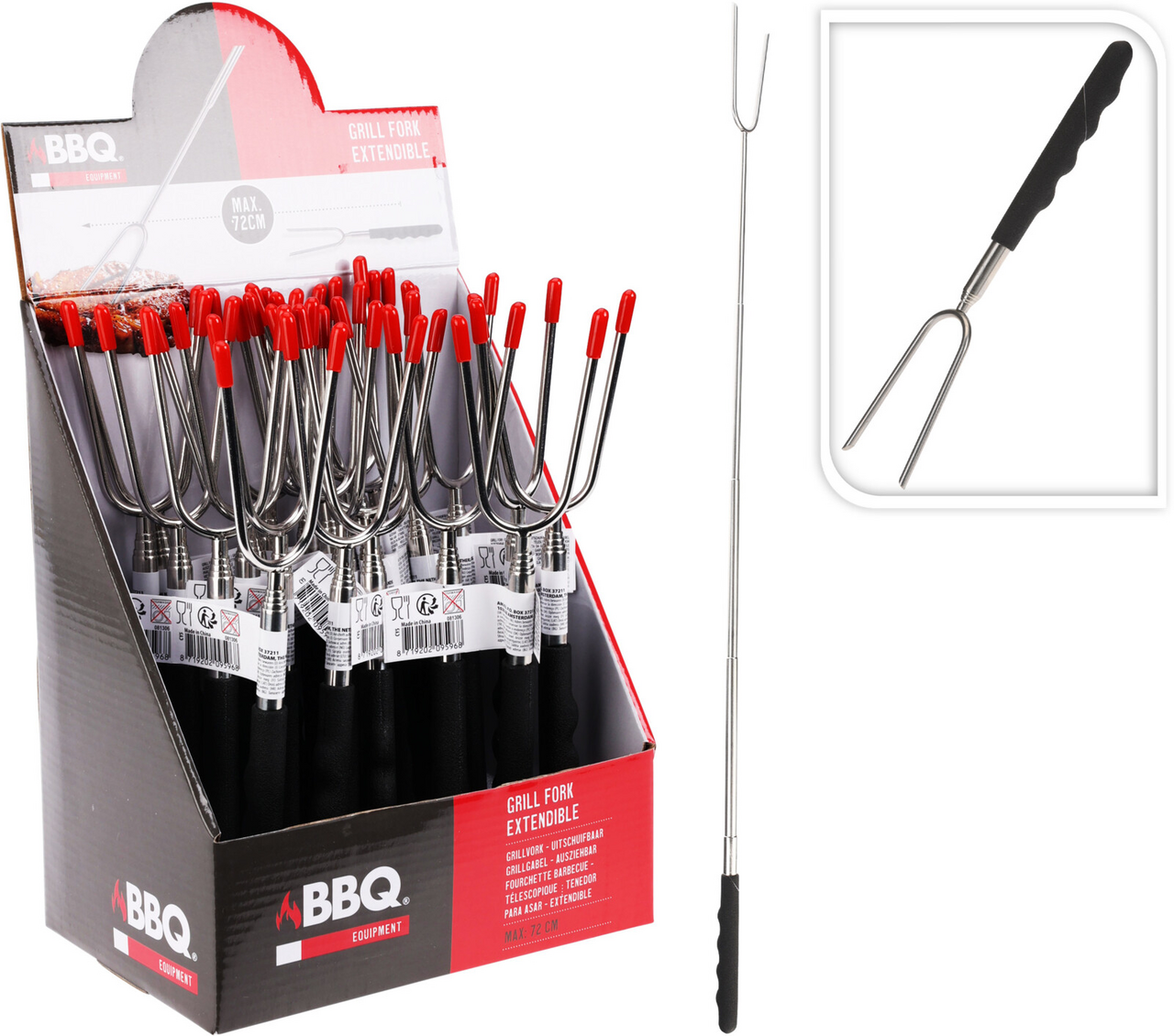 Vidlička BBQ teleskopická 72 cm 1 ks