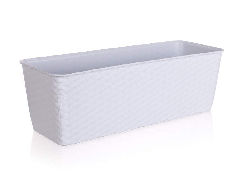 Truhlík samozavlažovací NATURAL 40 x 16 x 13 cm bílý 1 ks