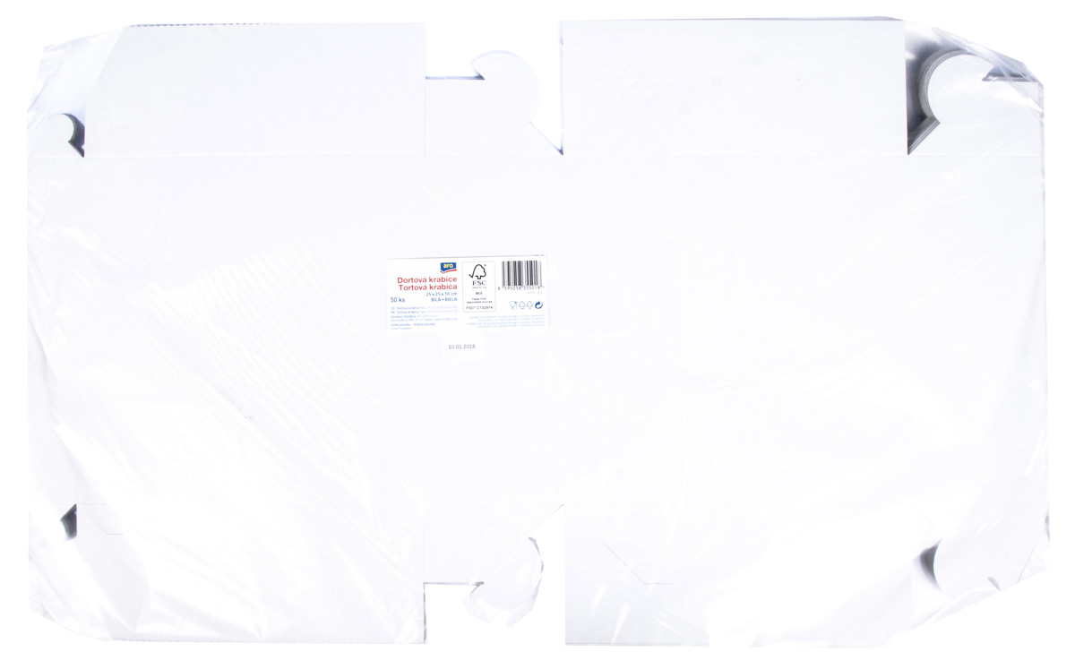 aro Krabice dortová 25 x 25 x 10 cm 50 ks