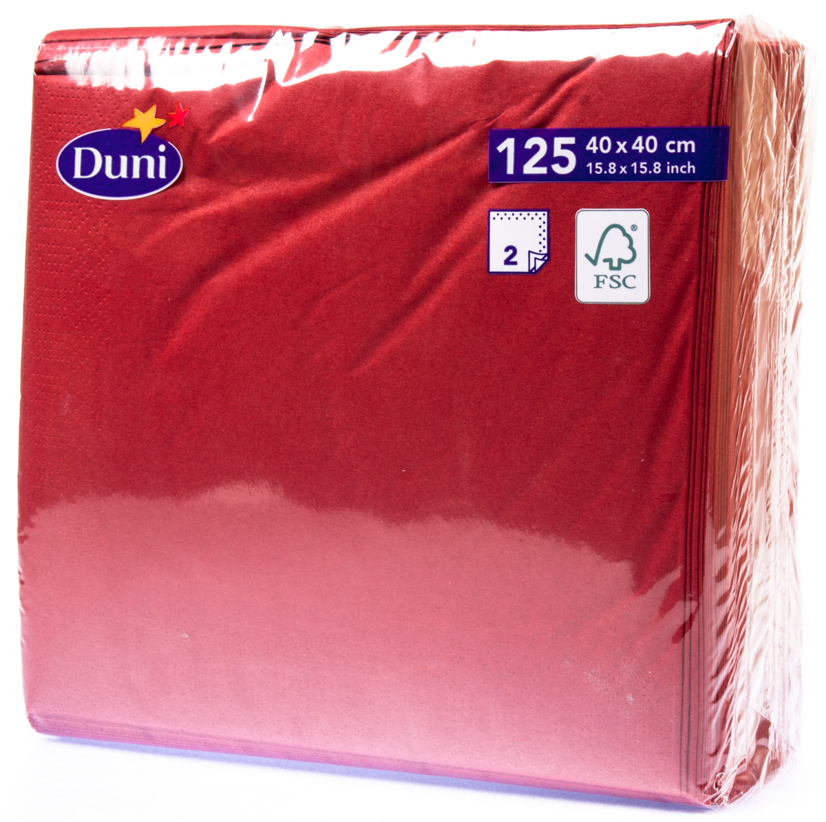 Duni Ubrousky bordó 40 cm 2vrstvé 125 ks