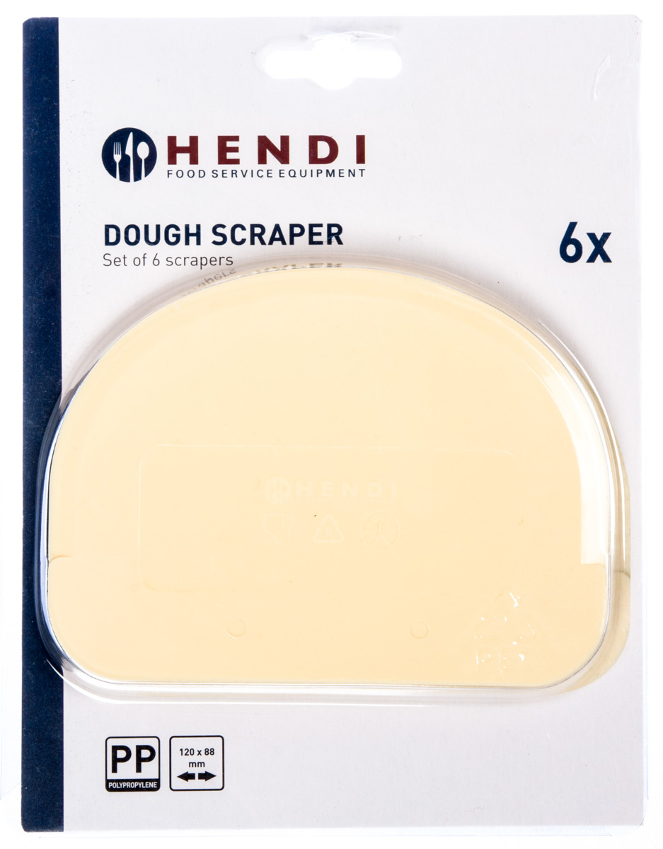 HENDI Profi Stěrka na těsto 12 x 9 cm polypropylen 6 ks