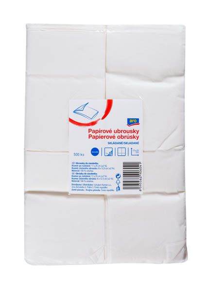 aro Ubrousky 1vrstvé 17 x 25 cm 500 ks