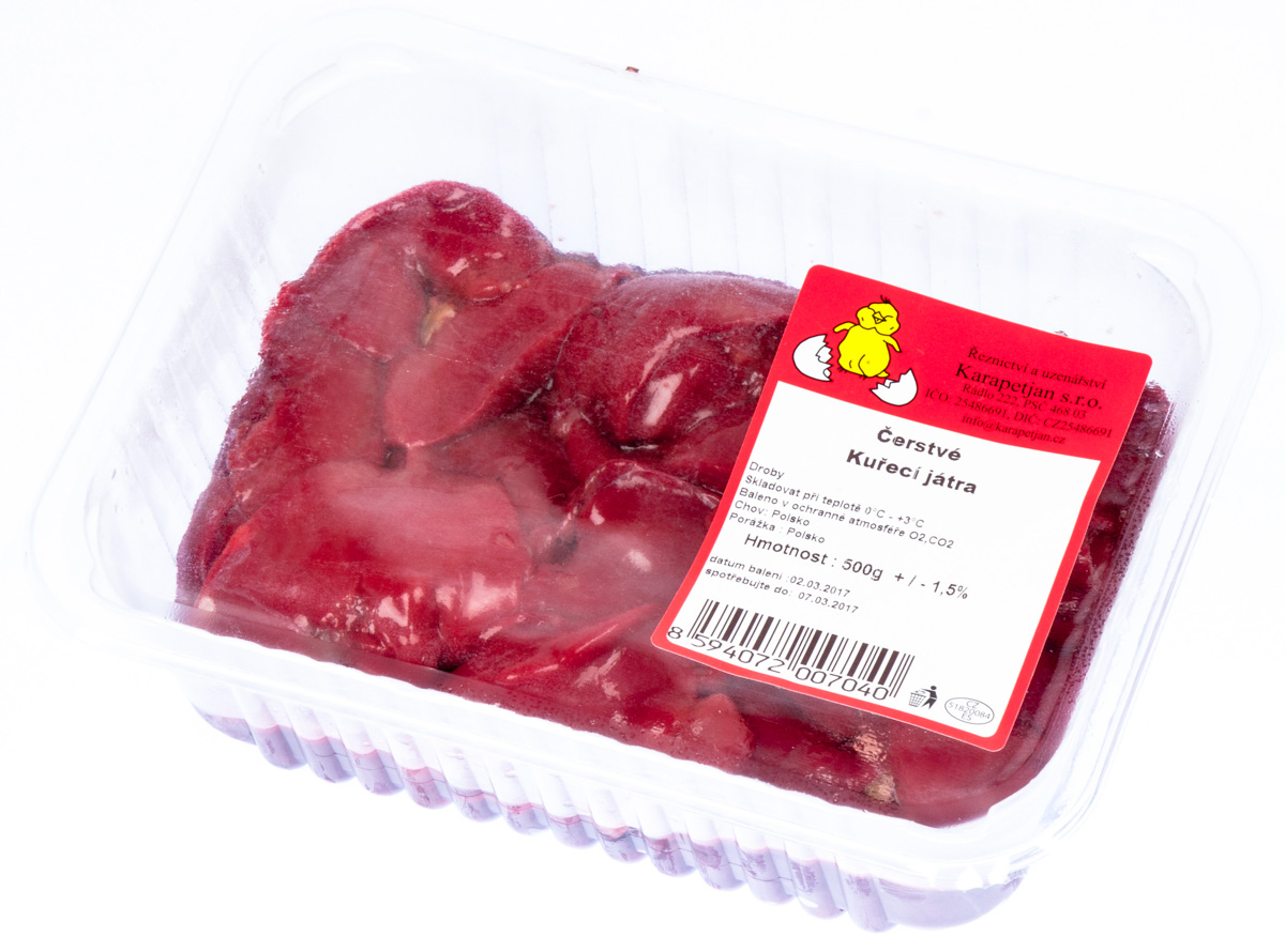 Kuřecí játra chlaz. 500 g