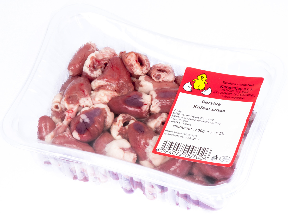 Kuřecí srdce chlaz. 500 g