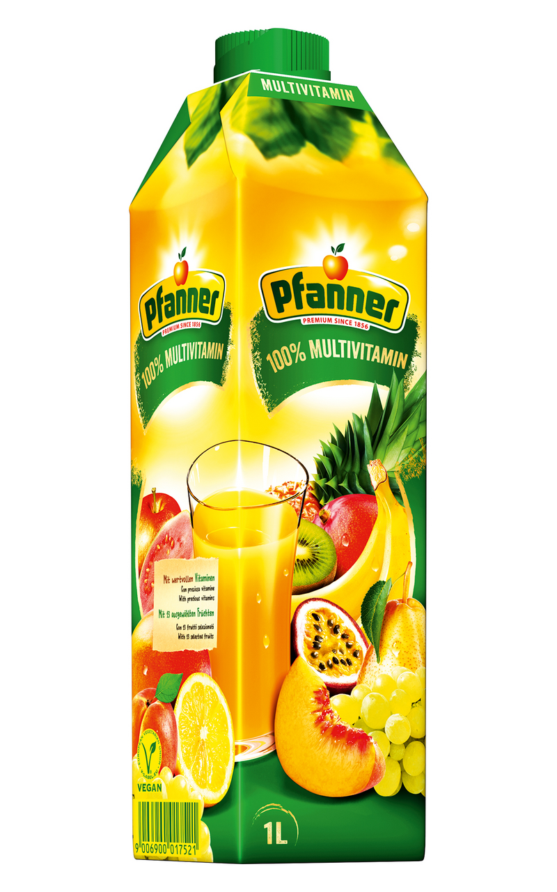Pfanner Džus Multivitamin 100 % 8 x 1 l