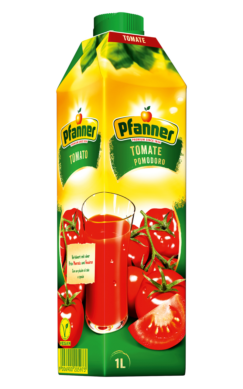 Pfanner Rajčatová šťáva 100 % 8 x 1 l