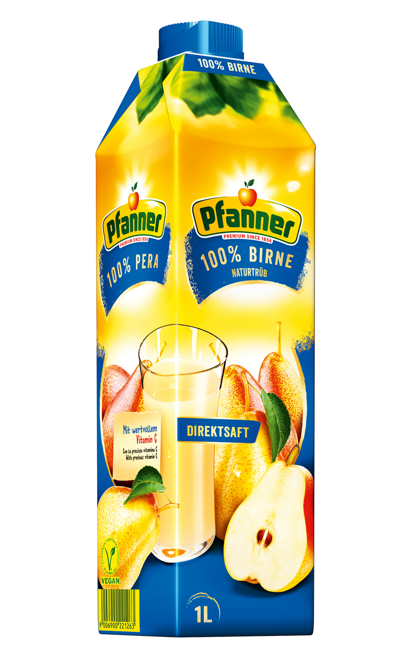 Pfanner Hruška 100 % 8 x 1 l