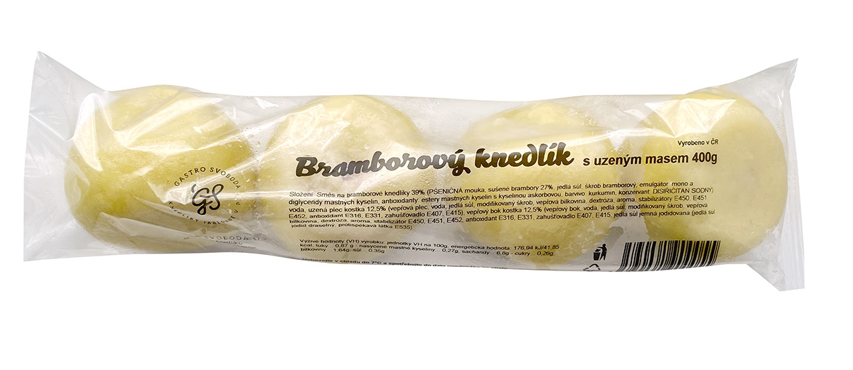 Knedlík bramborový s uzeným masem chlaz. 400 g 