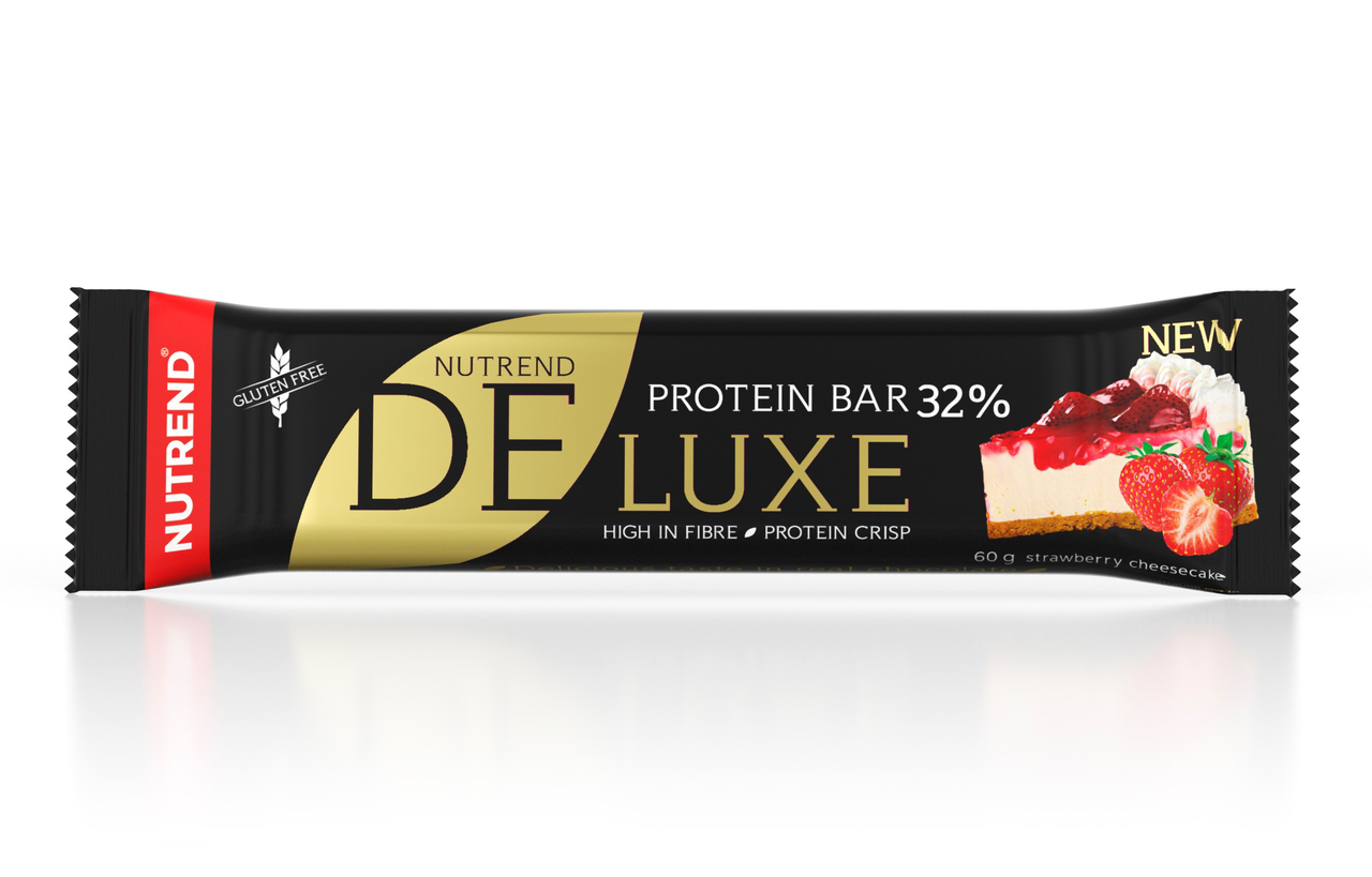 NUTREND Deluxe 32% Proteinová tyčinka příchuť jahodový cheesecake 60 g