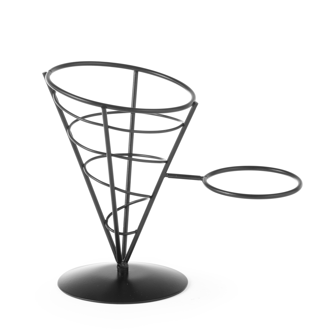 HENDI Držák - kornout s miskou na dip černý 1 ks