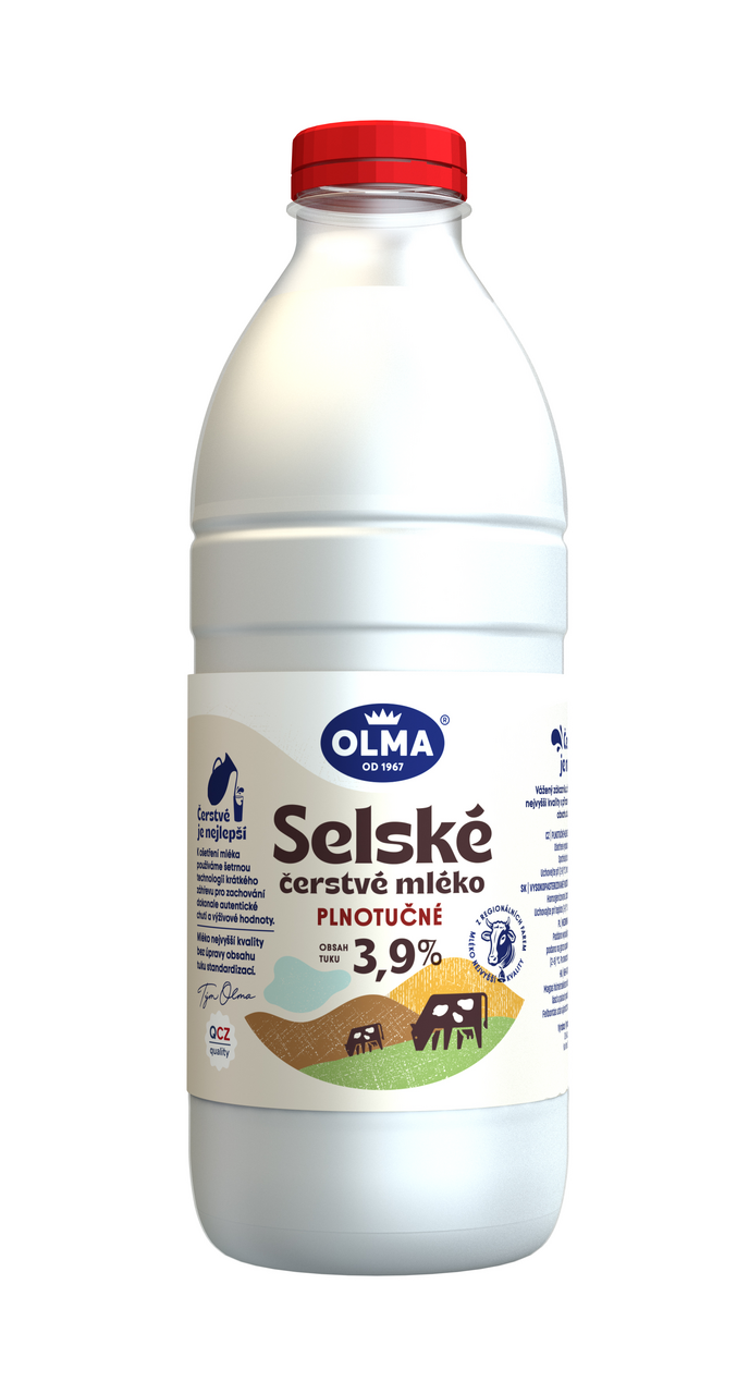 OLMA Selské mléko čerstvé 3,9 % chlaz. 1 l