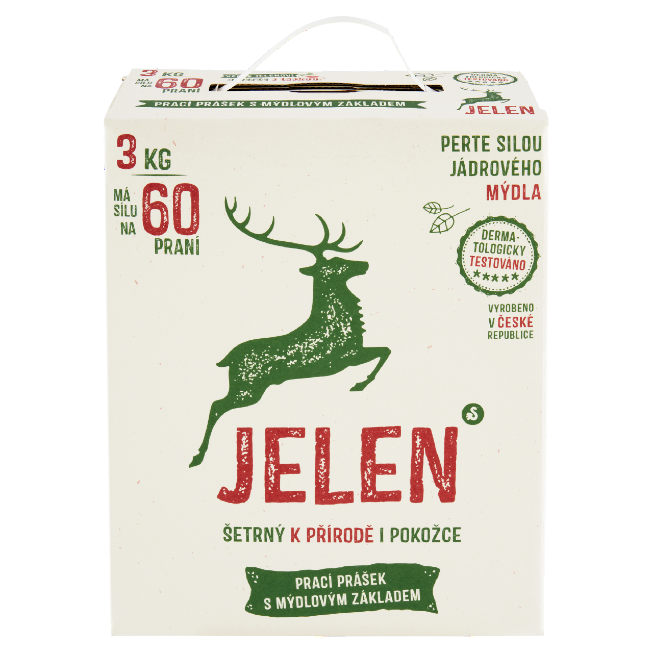 JELEN Prášek na praní s mýdlovým základem (60 praní) 3 kg