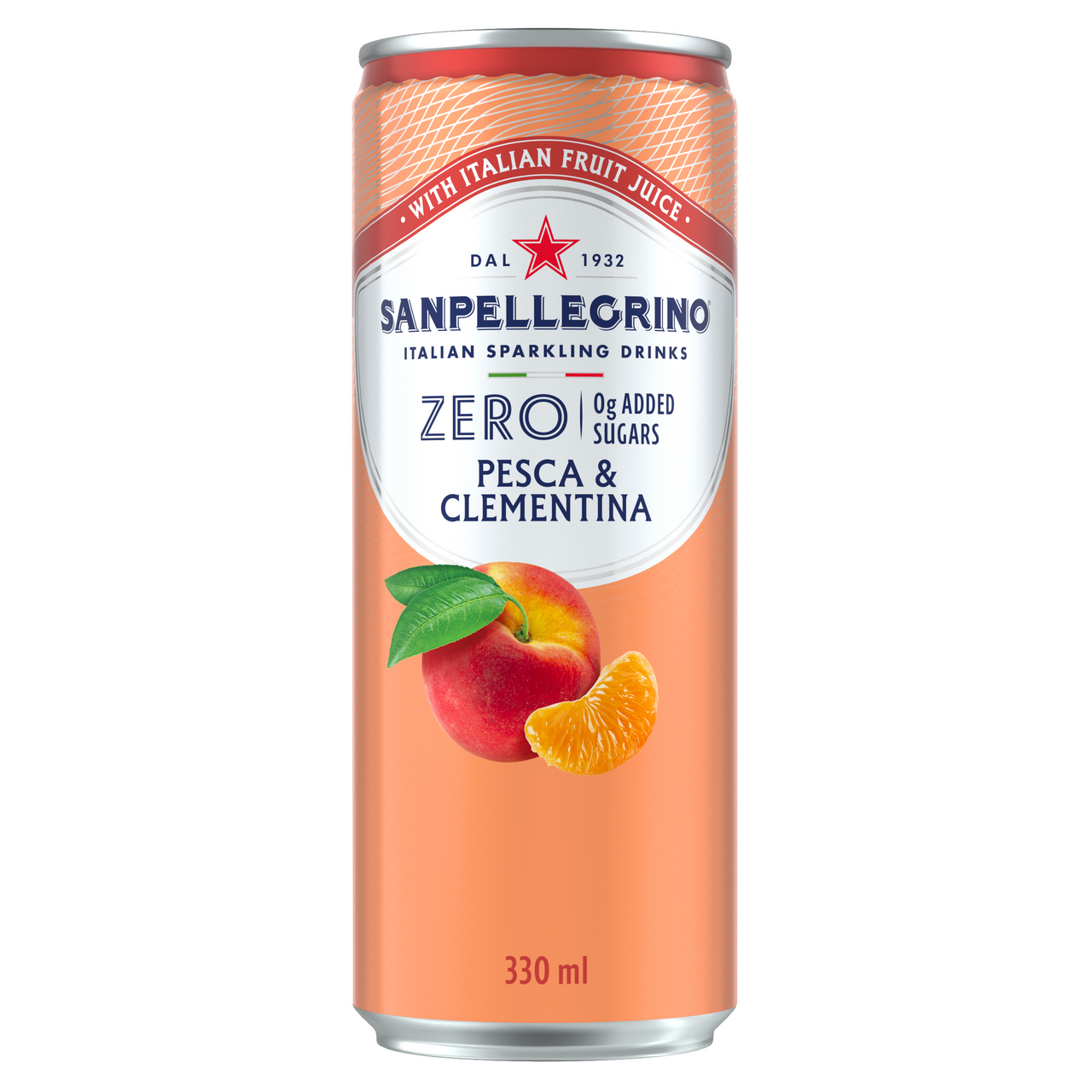 SAN PELLEGRINO Zero pesca clementina 24 x 330 ml
