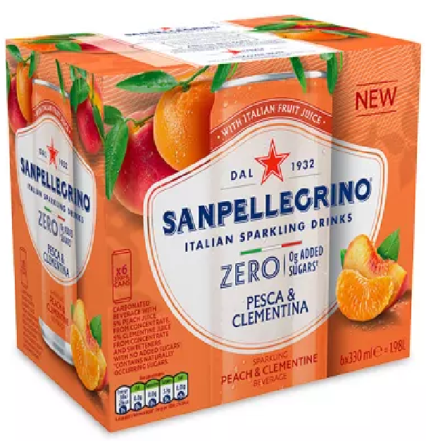 SAN PELLEGRINO Zero pesca clementina 330 ml