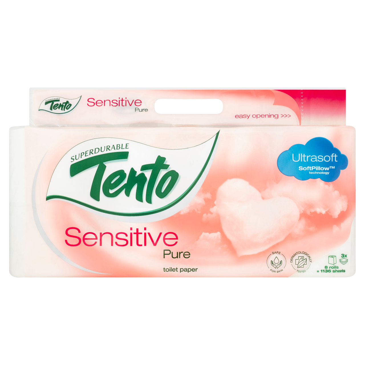 Tento Sensitive Pure Toaletní papír 3vrstvý 8 ks
