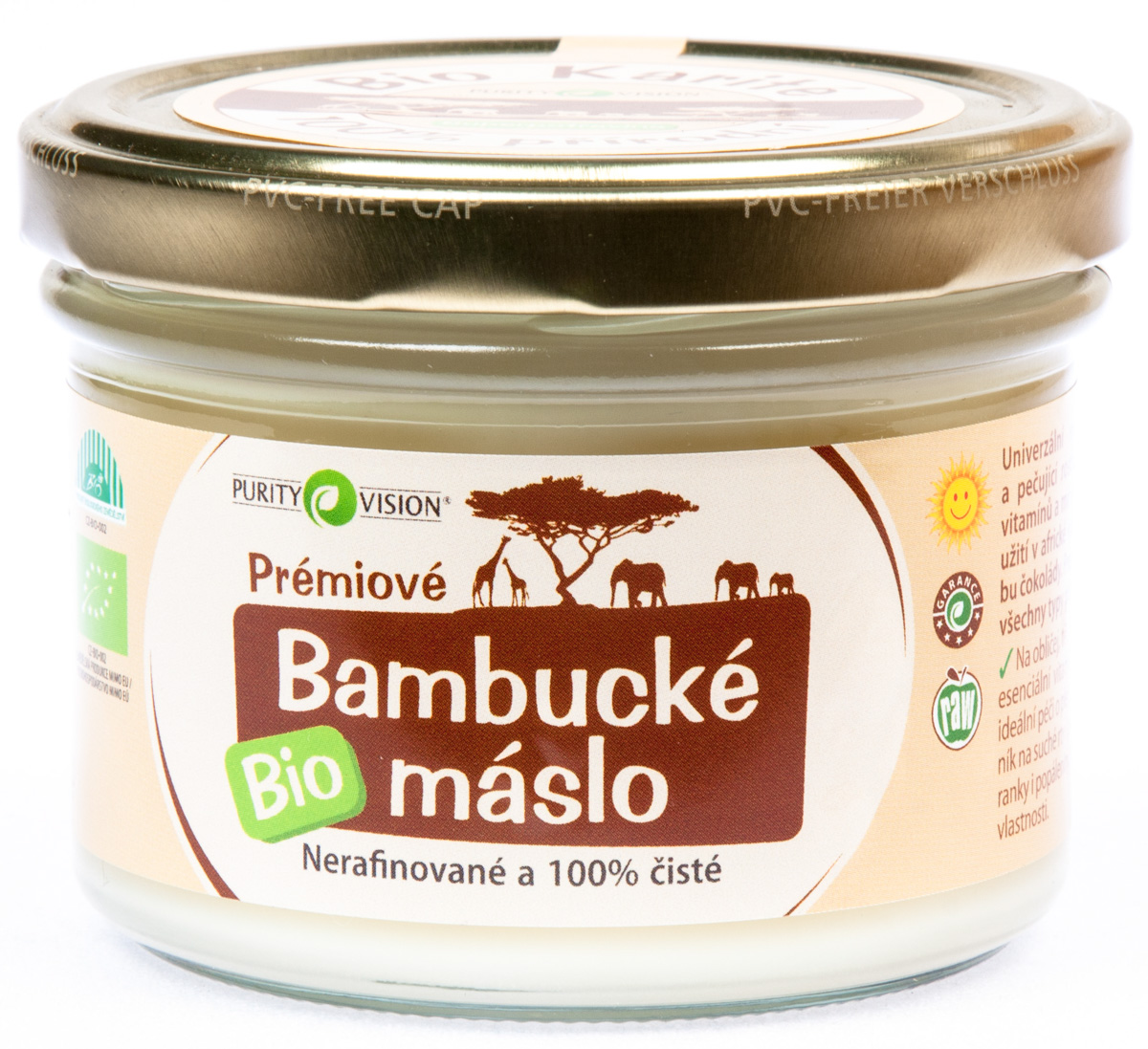 PURITY VISION Bambucké máslo BIO 200 ml