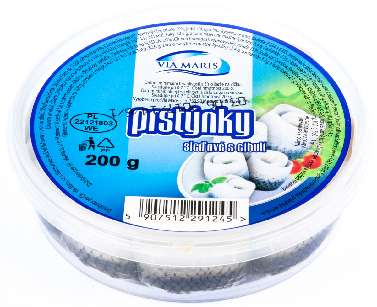 VIA MARIS Sleďové prstýnky s cibulkou chlaz. (pevný podíl 150 g) 200 g