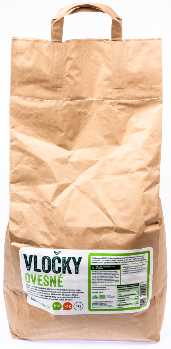 COUNTRY LIFE Vločky ovesné BIO 5 kg
