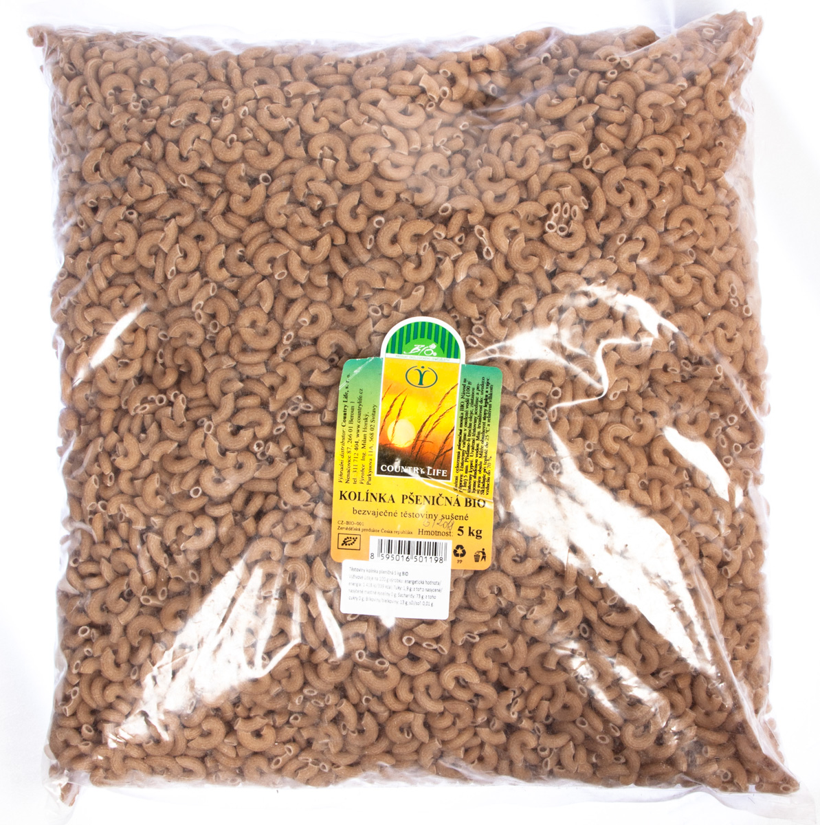 COUNTRY LIFE Kolínka těstoviny pšeničné BIO 5 kg