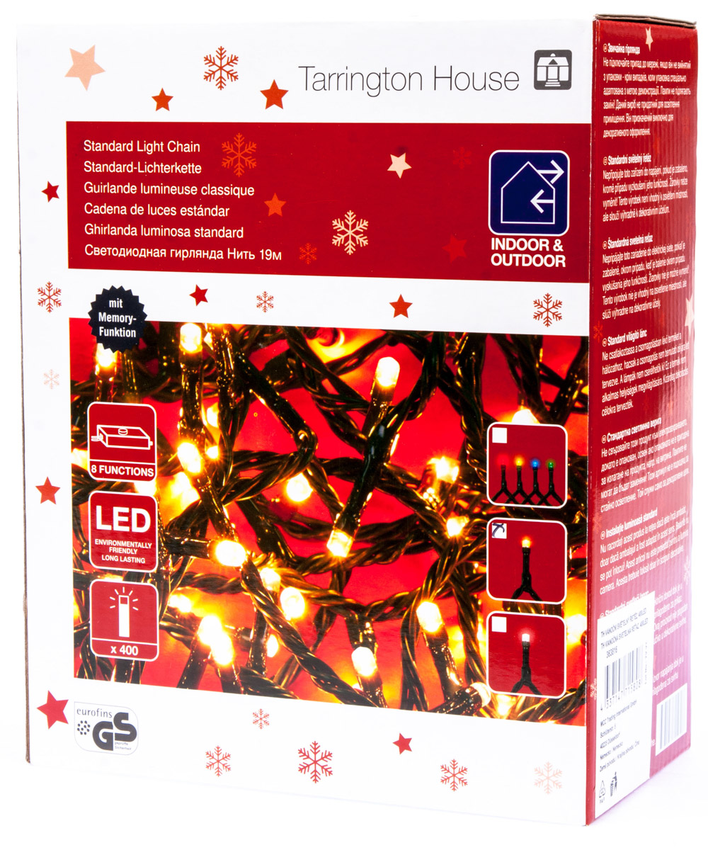 Tarrington House Řetěz světelný 400 LED zelený kabel, bílá 1 ks