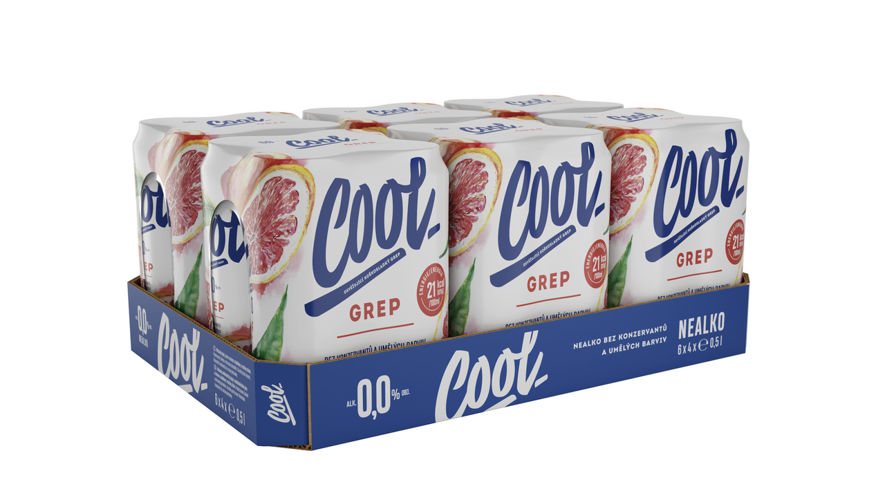 Cool Pivo nealkoholické grep 24 x 500 ml plech