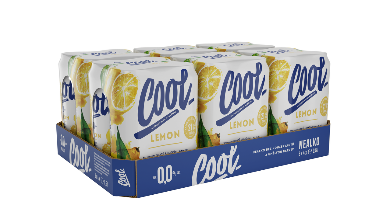 Cool Pivo nealkoholické Lemon 24 x 500 ml plech