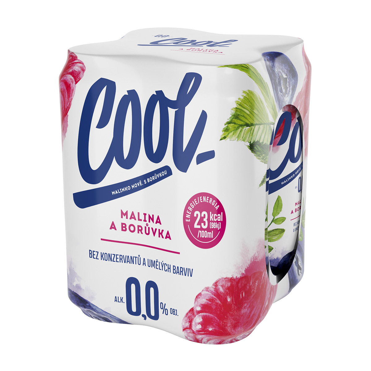 Cool Pivo nealkoholické malina borůvka 24 x 500 ml