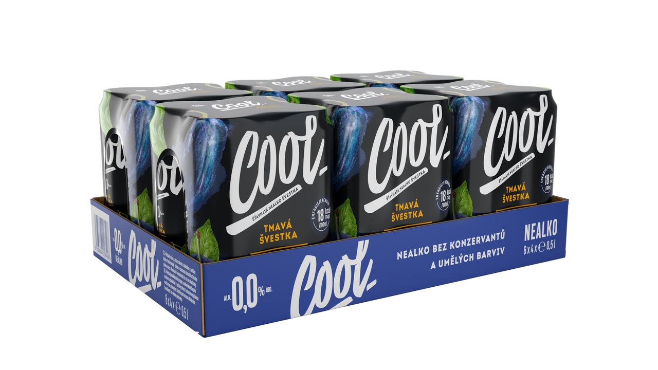 Cool Pivo nealkoholické černá švestka 24 x 500 ml
