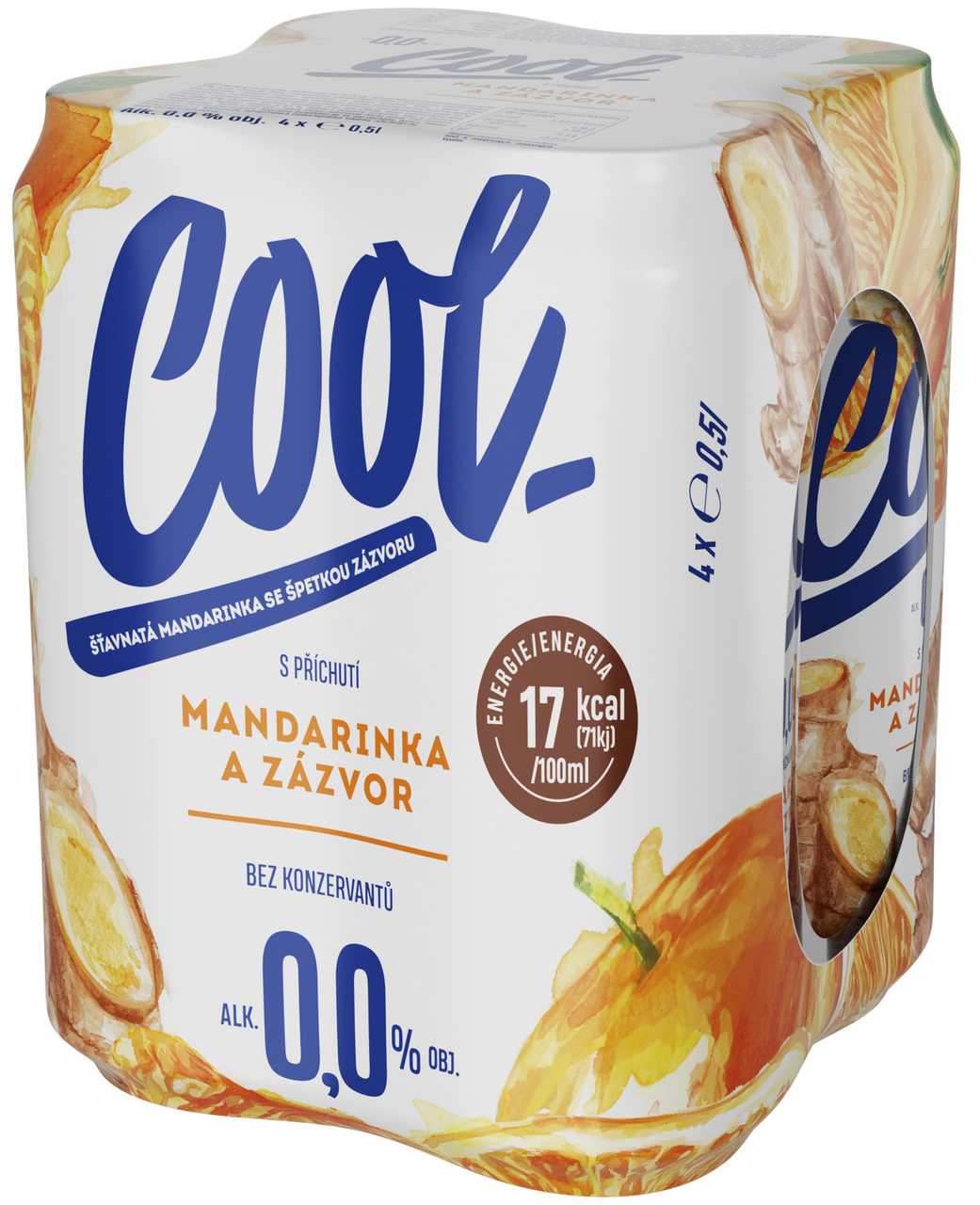 Cool+ Mind mandarinka zázvor 24 x 500 ml