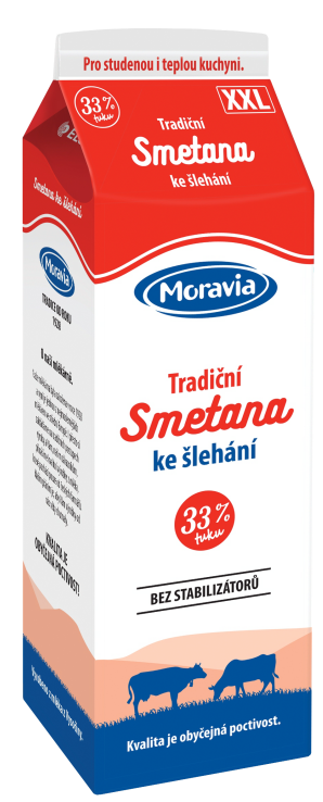 Moravia Smetana ke šlehání 33% chlaz. 1 l