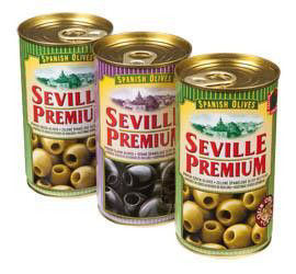 SEVILLE PREMIUM Olivy zelené + černé Mix 3 x 350 g