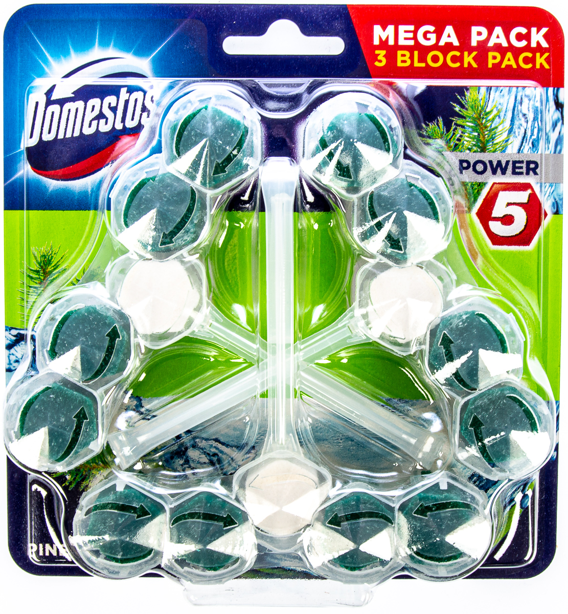 Domestos Power 5 trio pine 3 x 55 g